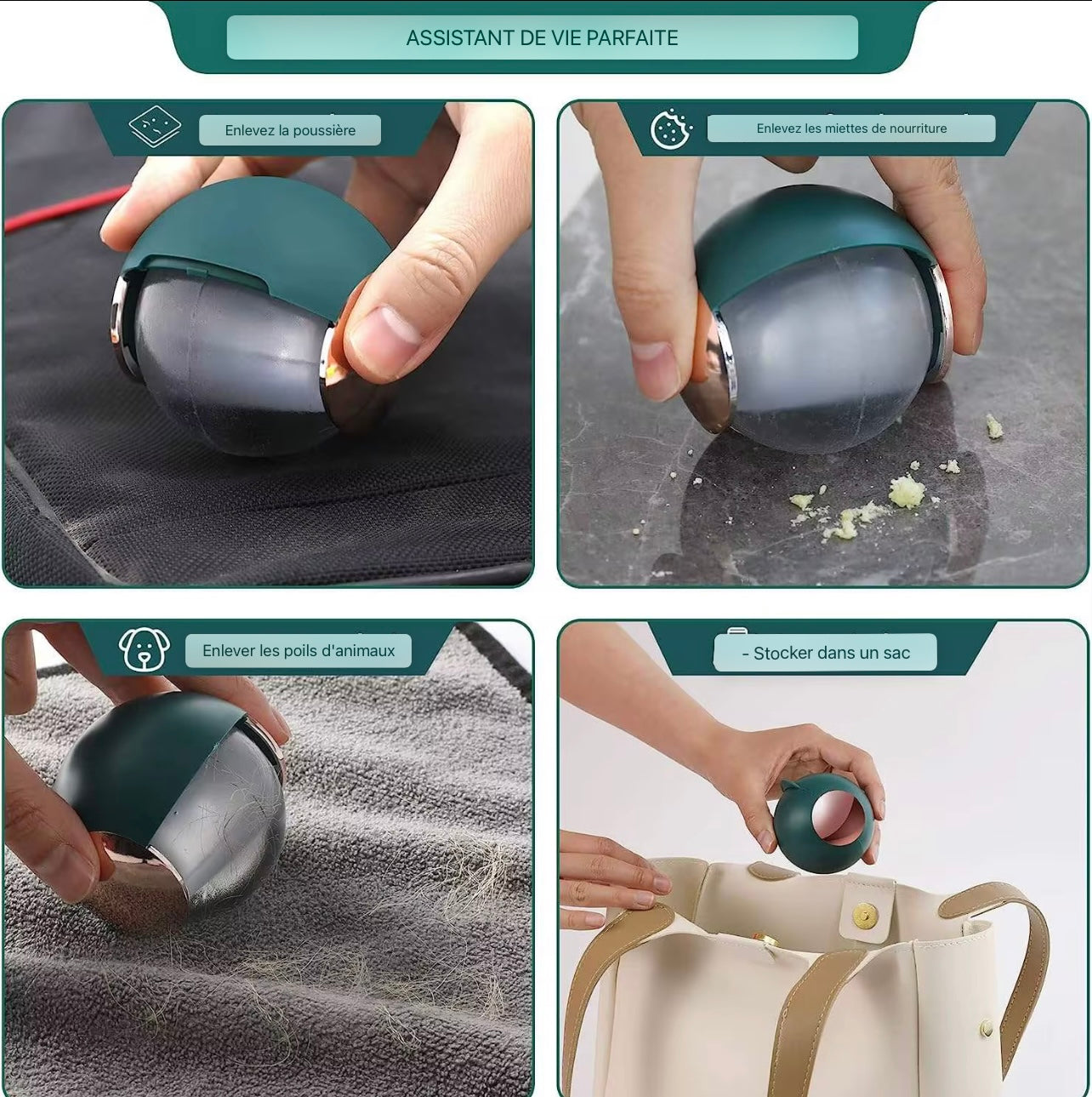 Kit anti peluche 2en1 Nettoyage et soin textile:(rasoir anti bouloche et boule anti poils)