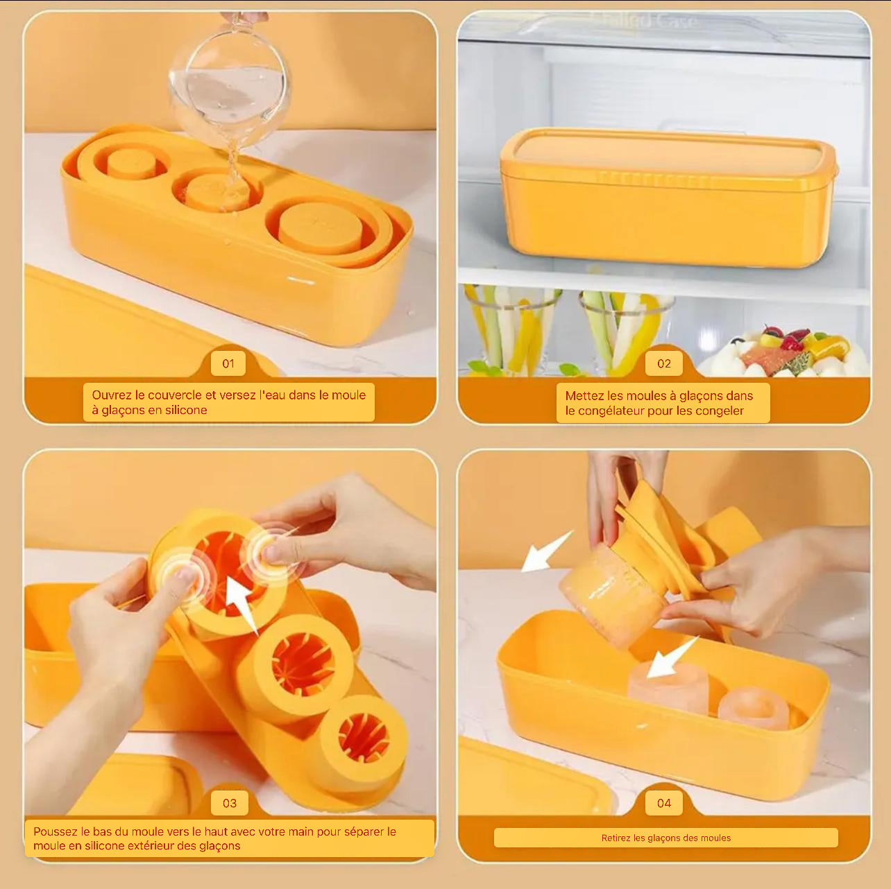 Moule à glace en silicone