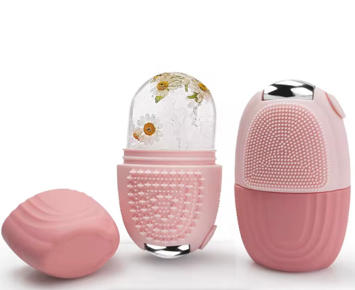 Kit de soins (facial ice roller+gants et chaussettes hydratants gel de silicone )