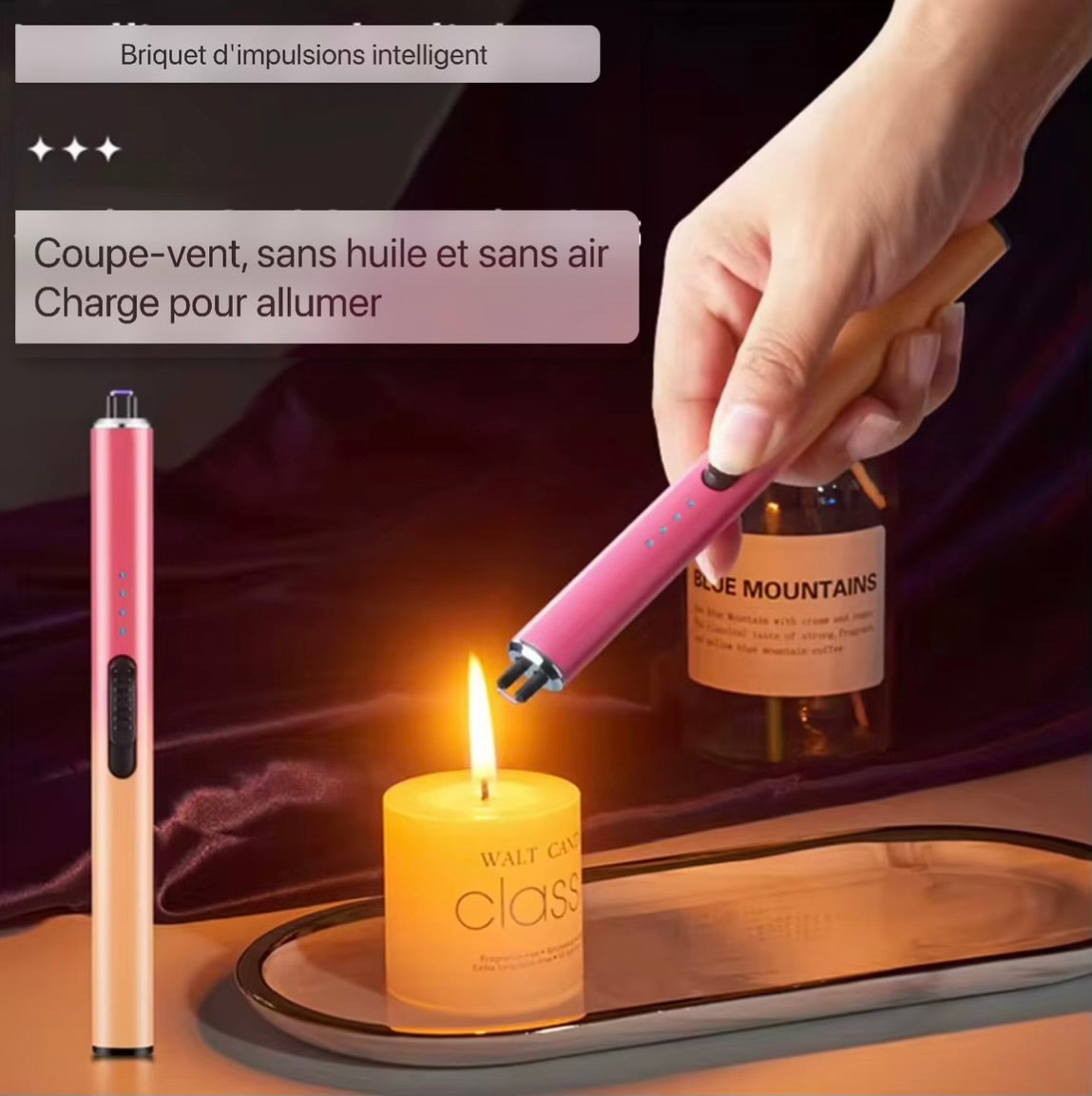 Briquet électrique rechargeable sans flamme