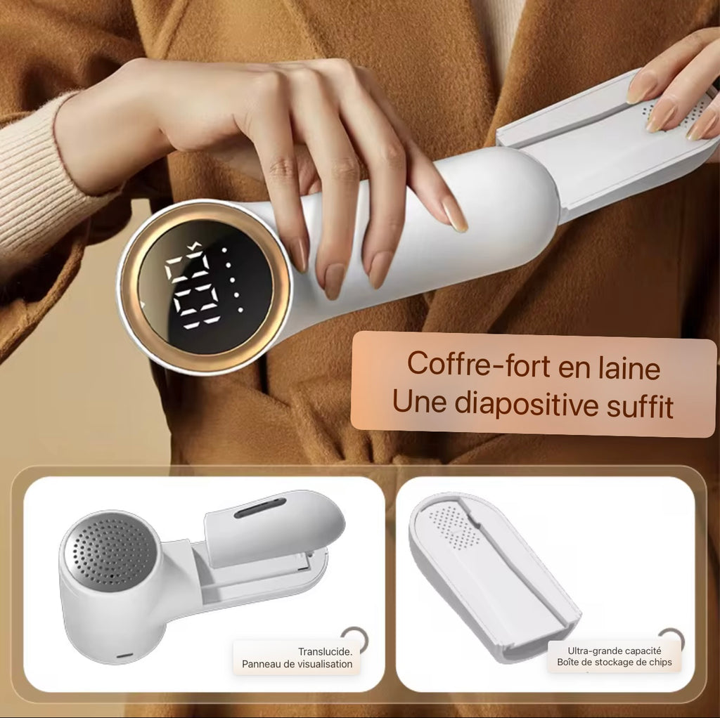 Kit anti peluche 2en1 Nettoyage et soin textile:(rasoir anti bouloche et boule anti poils)