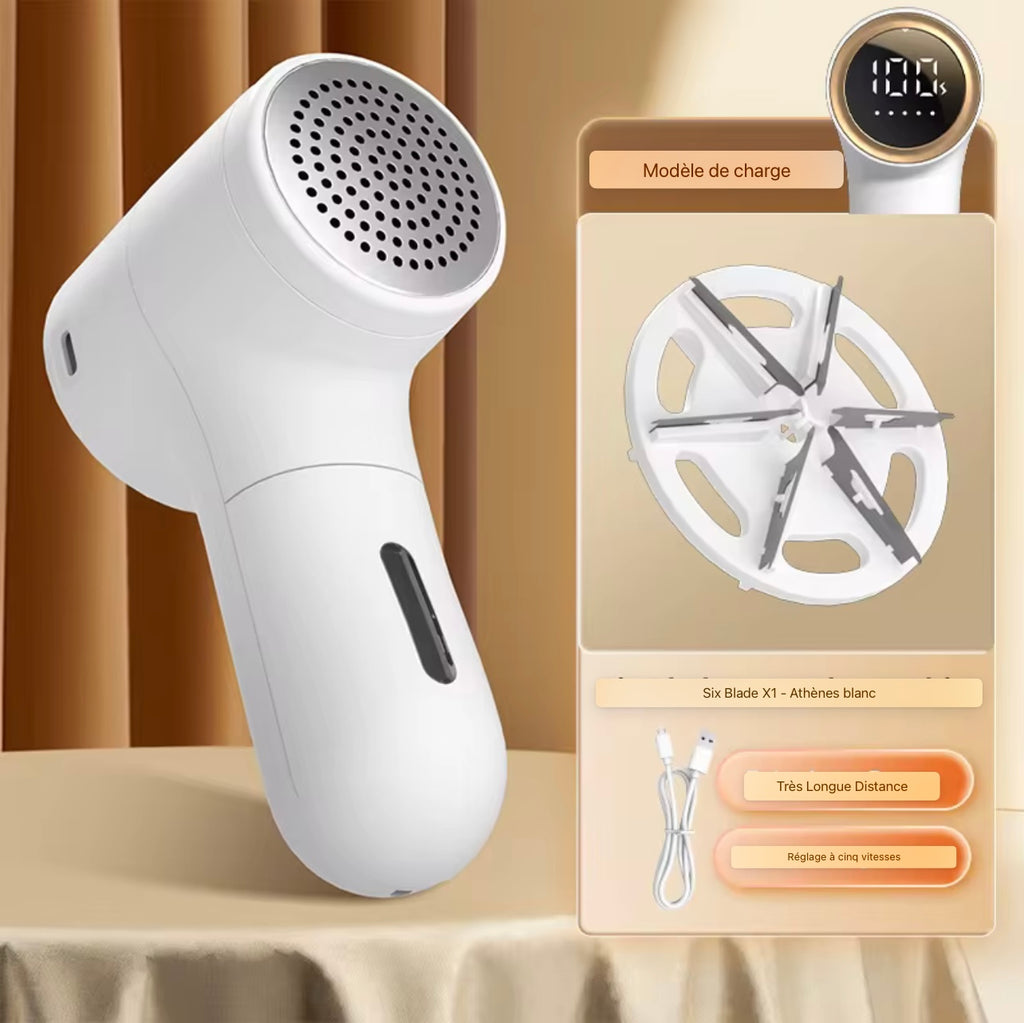 Kit anti peluche 2en1 Nettoyage et soin textile:(rasoir anti bouloche et boule anti poils)